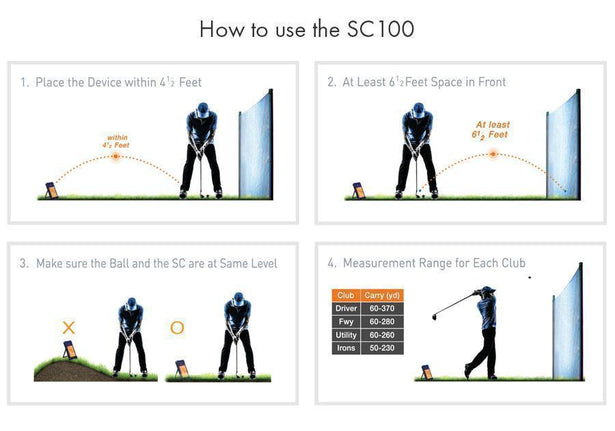 Swing Caddie SC100 Golf Launch Monitor - How To Use