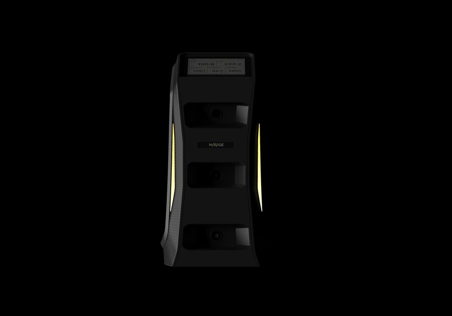 NVISAGE NEO-E Launch Monitor on Black Background