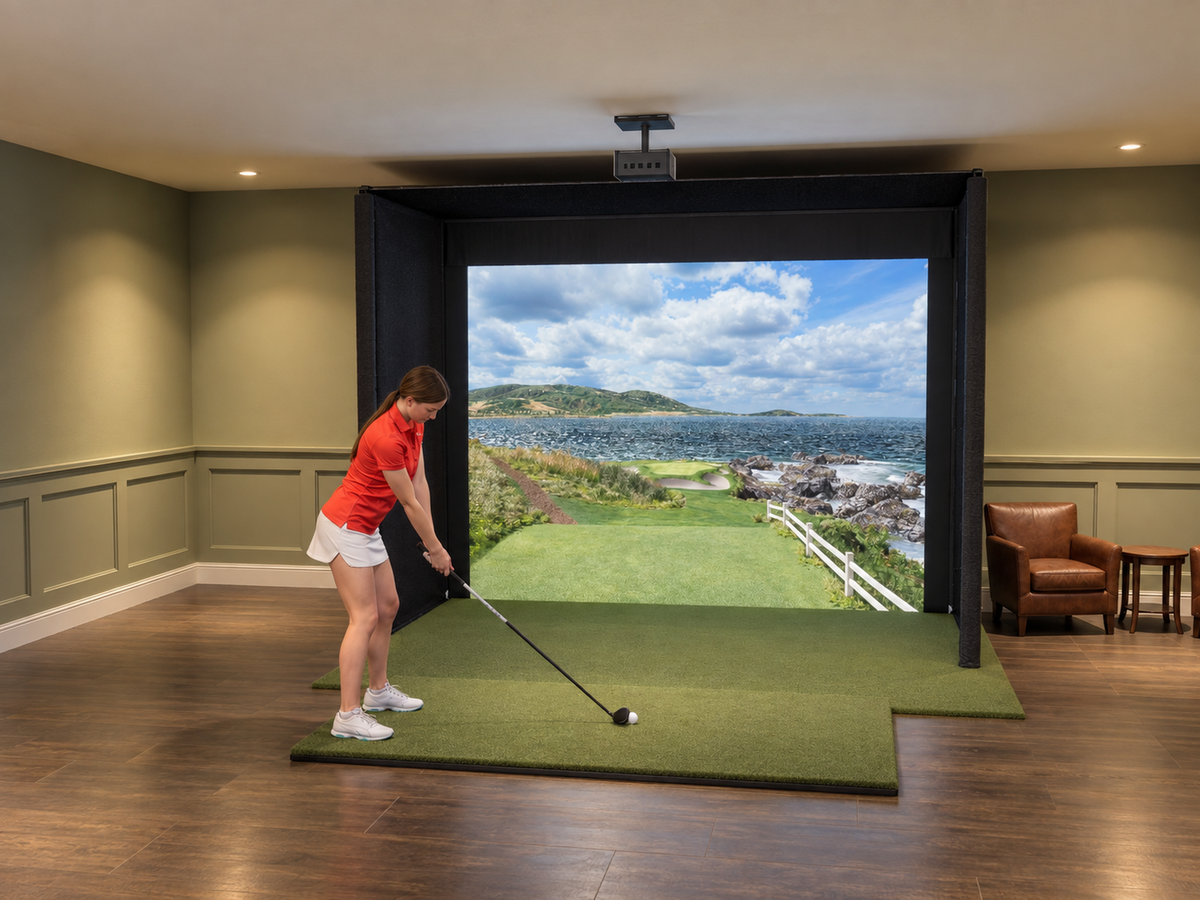 Pro All-In-One Golf Simulator, bring your own launch monitor (3D render)