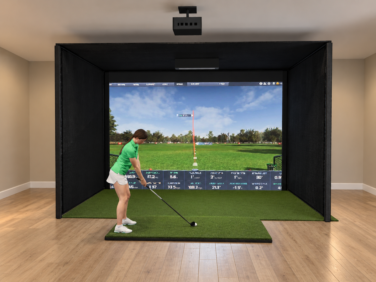 Pro All-In-One Golf Simulator with ProTee VX (3D render)