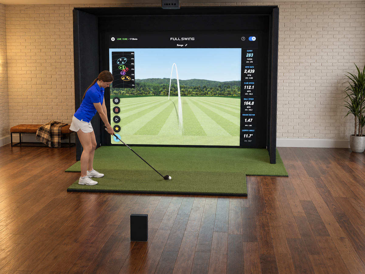 Pro All-In-One Golf Simulator with Full Swing KIT (3D render)