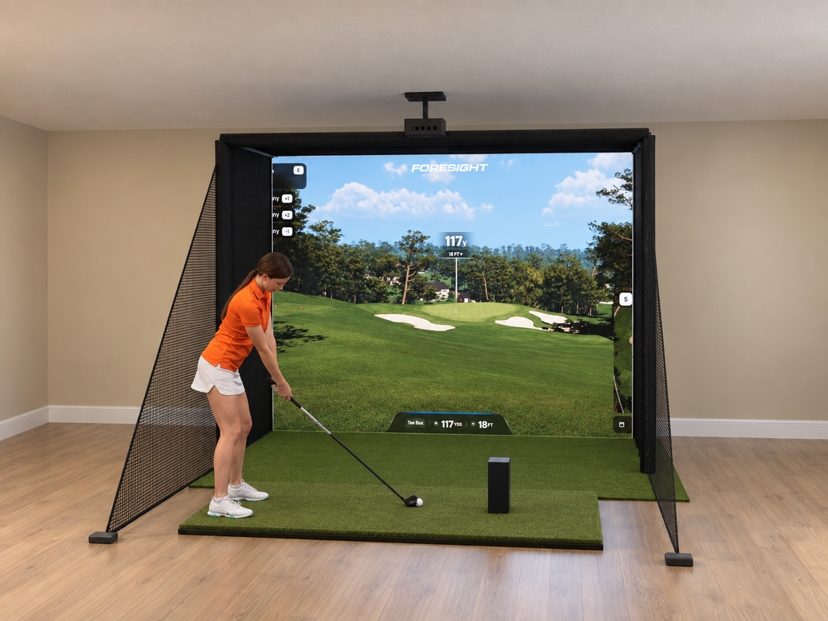 All-In-One Golf Simulator with Bushnell LPi Circle B Edition (3D render)