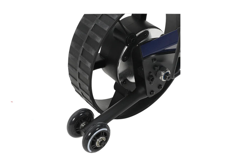 Alphard Cybercart electric golf caddy anti-tip rear wheel design