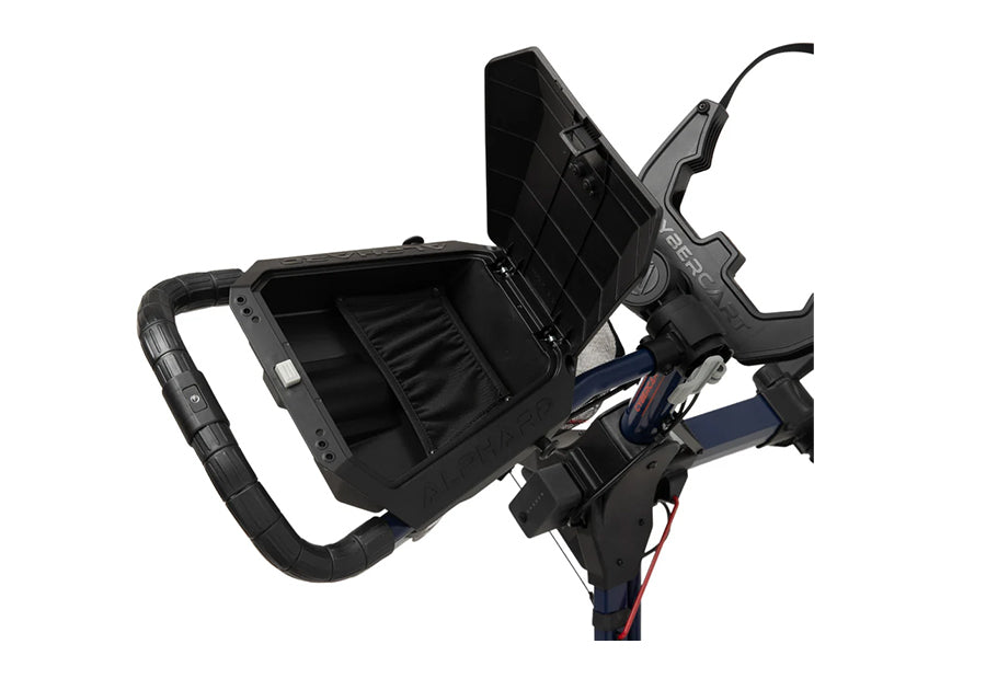 Alphard Cybercart electric golf caddy storage compartment