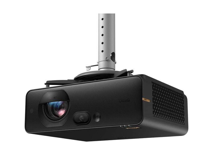 BenQ AK800ST golf simulator projector on a ceiling mount