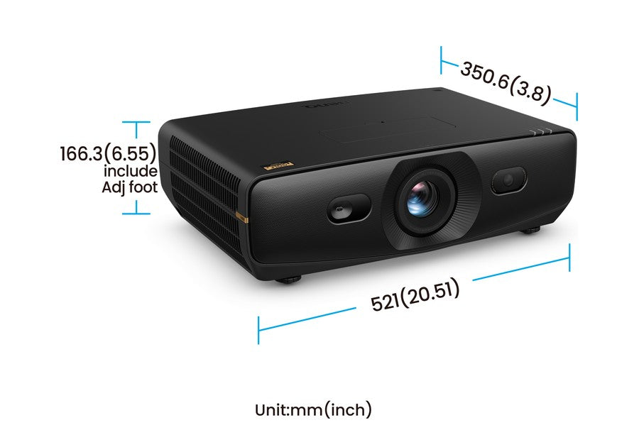 BenQ AK900ST golf simulator projector dimensions