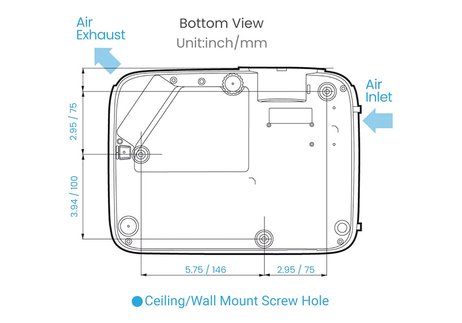 BenQ TH671ST 3000-Lumen 1080p Short Throw Golf Simulator Projector - Mounted Setup