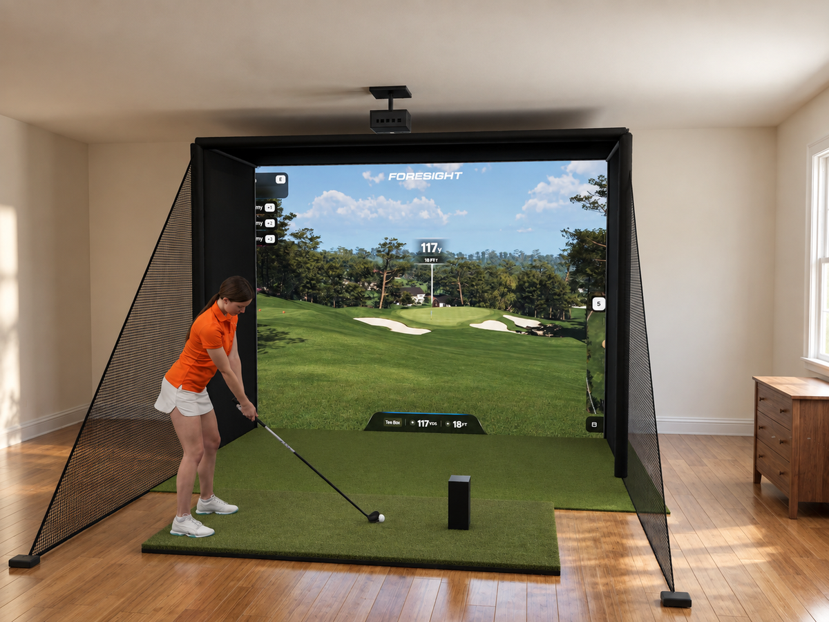 Bushnell Launch Pro Circle B Edition DIY Enclosure Golf Simulator, 11.5W x 8.5H x 5D enclosure (3D render)