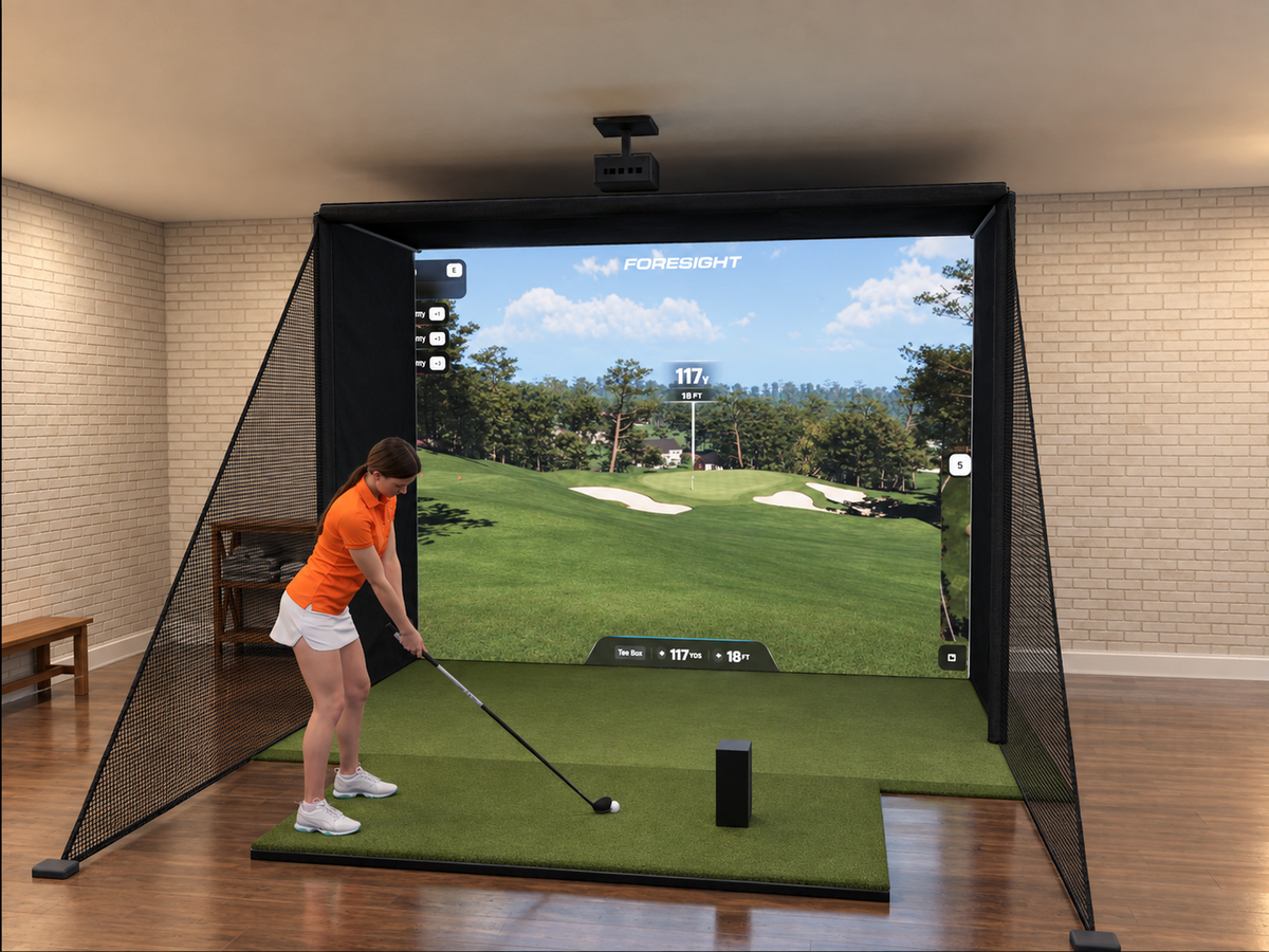 Bushnell Launch Pro Circle B Edition DIY Enclosure Golf Simulator, 12W x 9H x 5D enclosure (3D render)