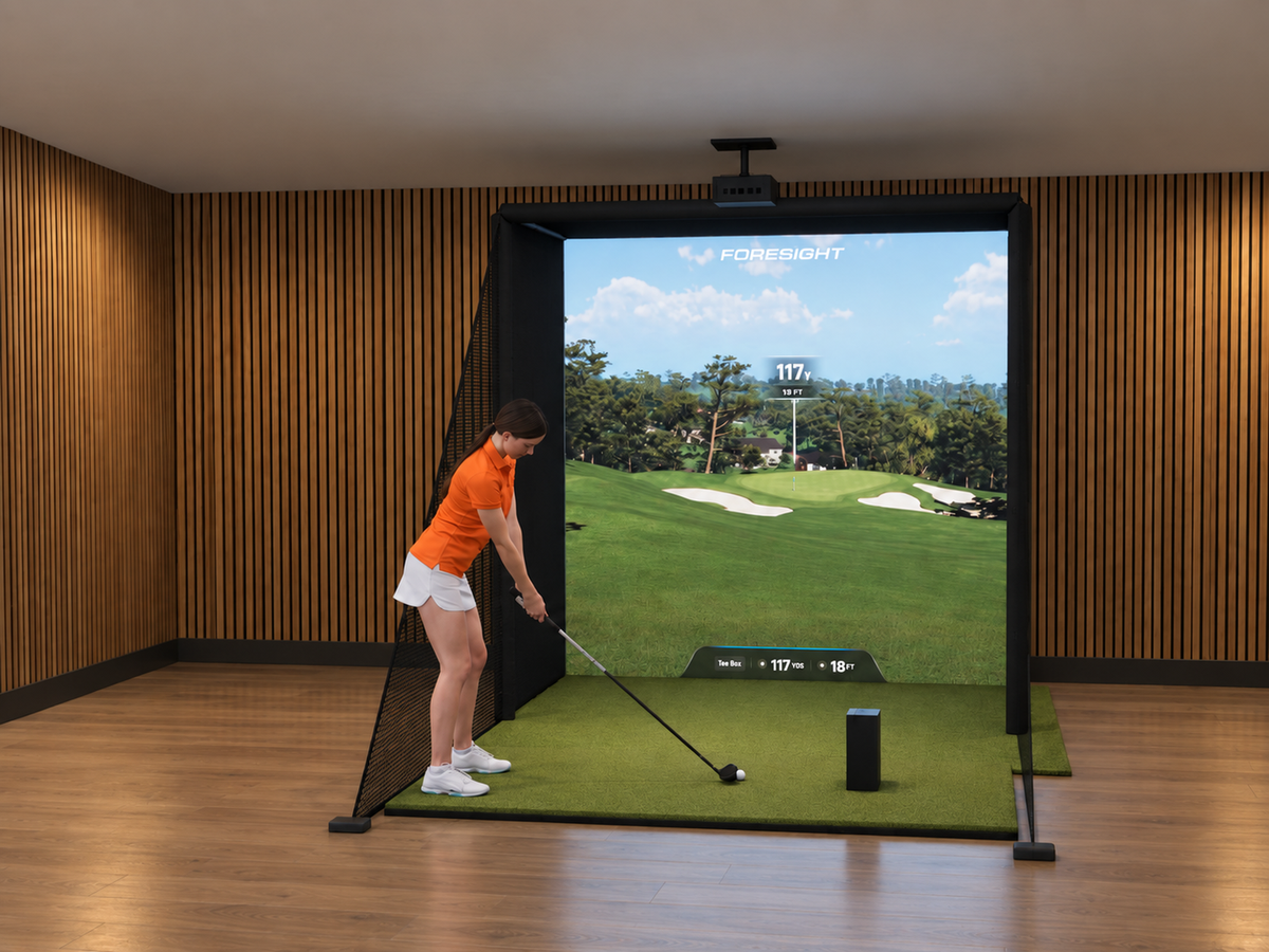 Bushnell Launch Pro Circle B Edition DIY Enclosure Golf Simulator, 8W x 8H x 5D enclosure (3D render)