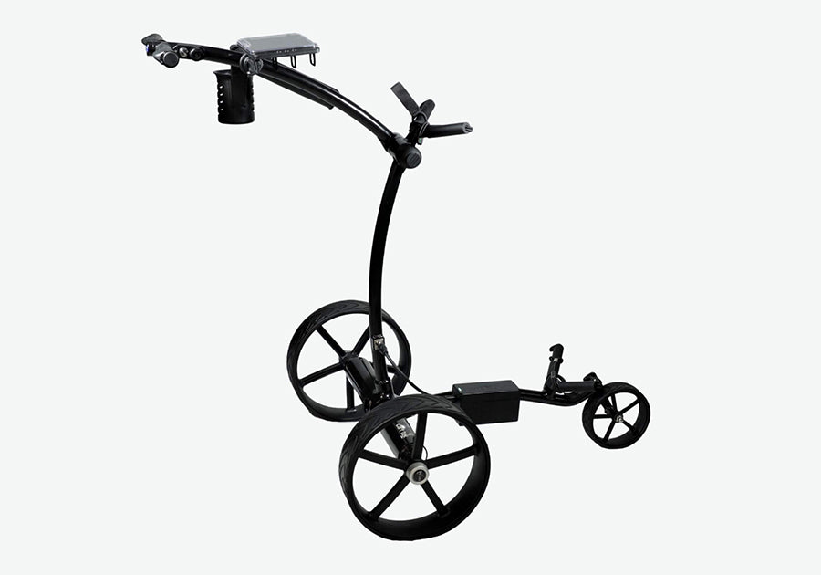 carttek gri 975li lithium electric golf caddy black side
