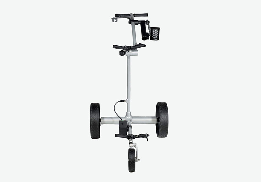 carttek gri 975li lithium electric golf caddy silver front