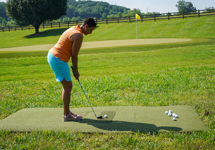 Real Feel Country Club CenterStrike Golf Mat - Outdoor Use