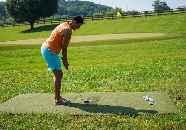 Real Feel Country Club CenterStrike Golf Mat - Outdoor Use