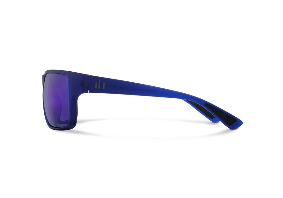 cypress sunglasses golf training aid matte blue side