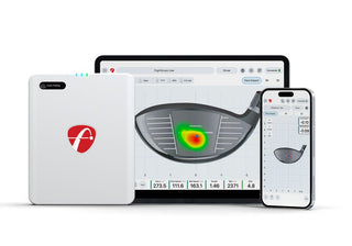 FlightScope Face Impact Location driver heat map in FS Golf on iPad and iPhone with the Mevo Gen2