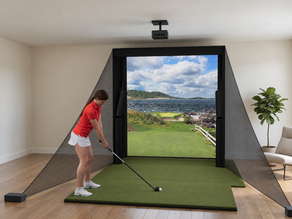 Floating Screen golf simulator