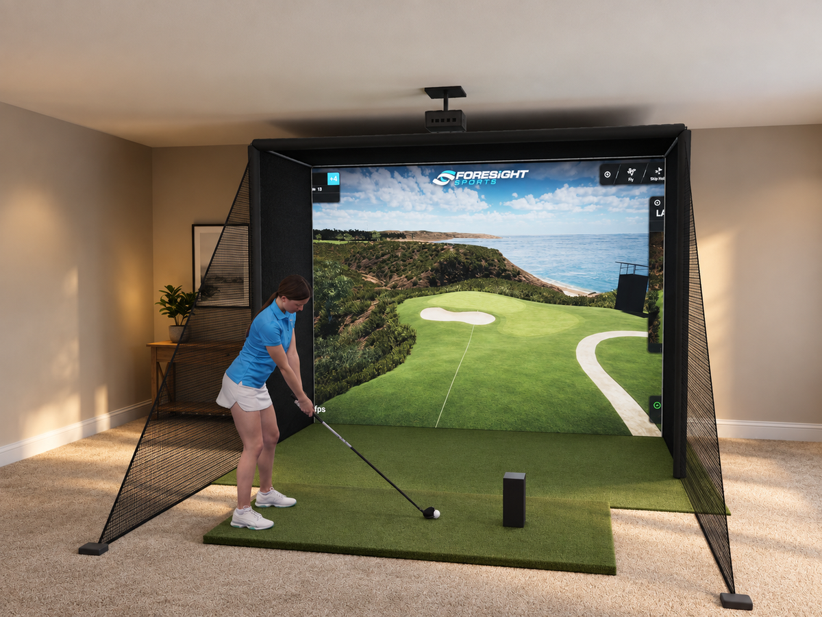 Foresight Sports GC3S DIY Enclosure Golf Simulator, 11.5W x 8.5H x 5D enclosure (3D render)