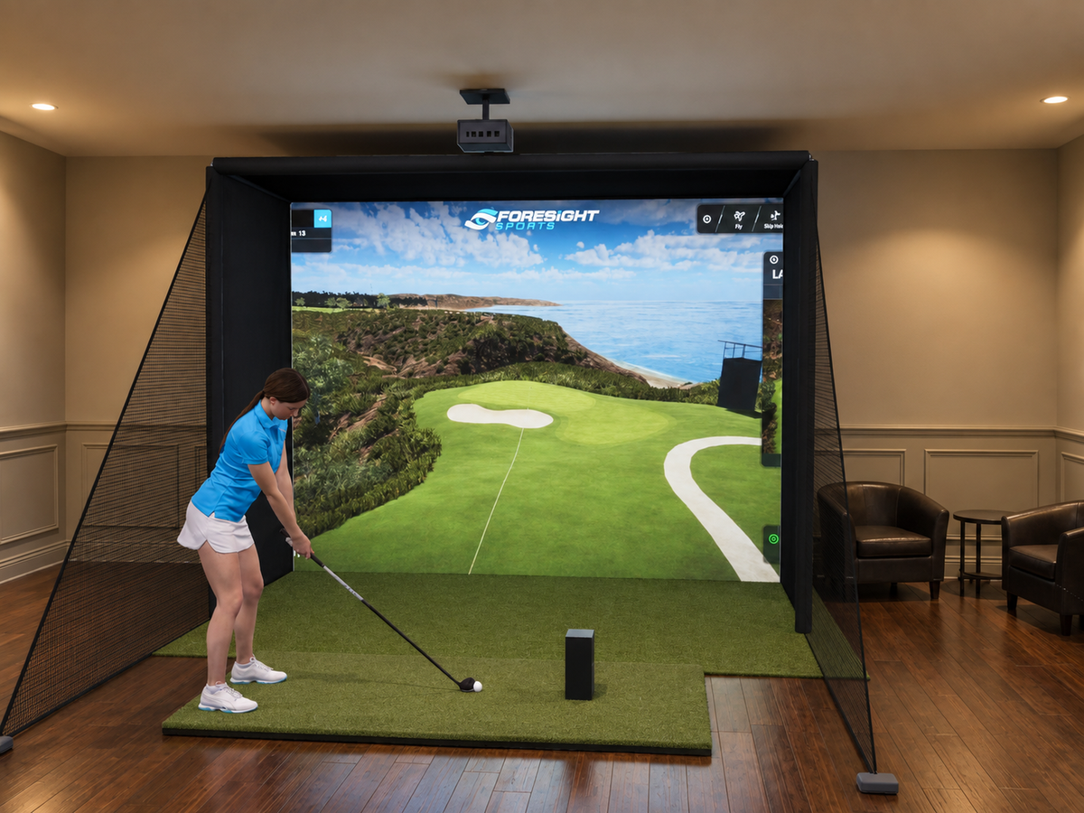 Foresight Sports GC3S DIY Enclosure Golf Simulator, 12W x 9H x 5D enclosure (3D render)
