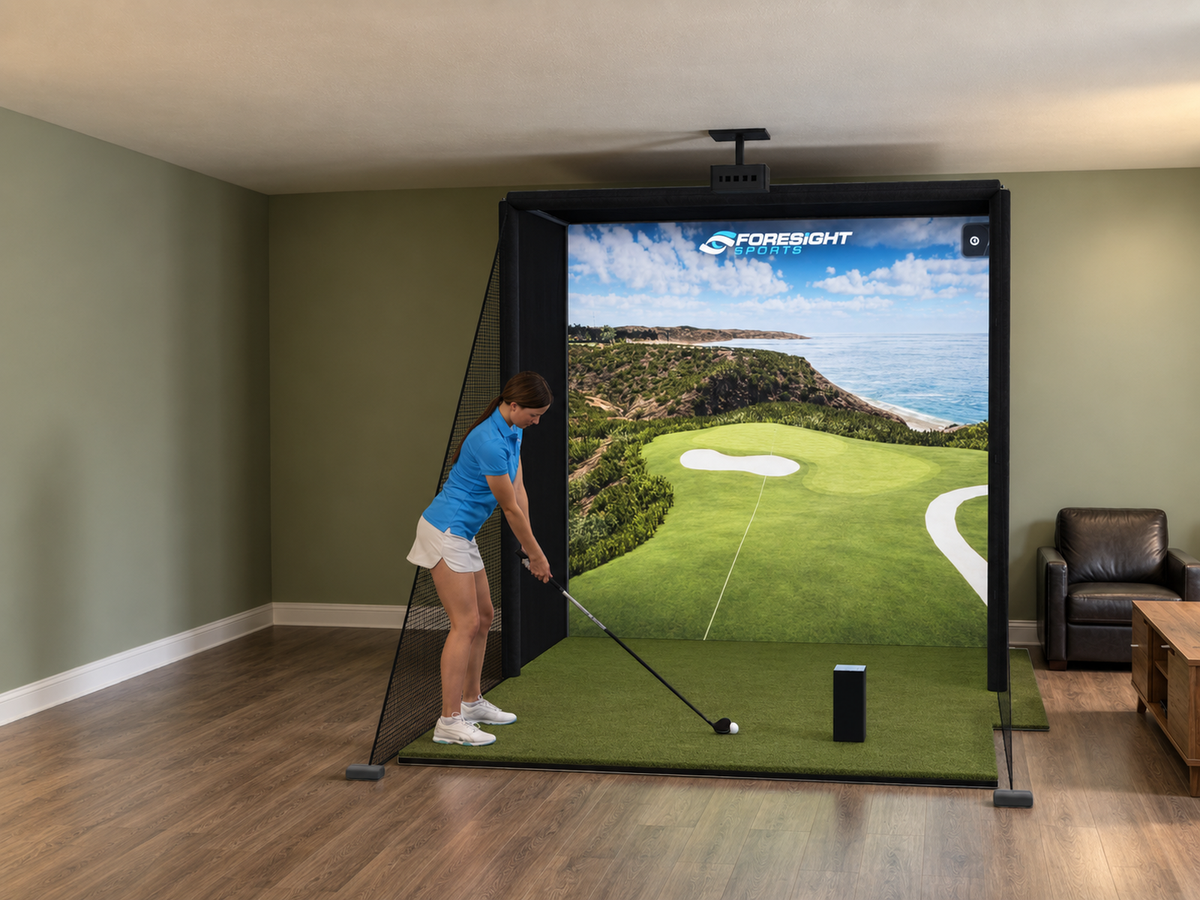 Foresight Sports GC3S DIY Enclosure Golf Simulator, 8W x 8H x 5D enclosure (3D render)