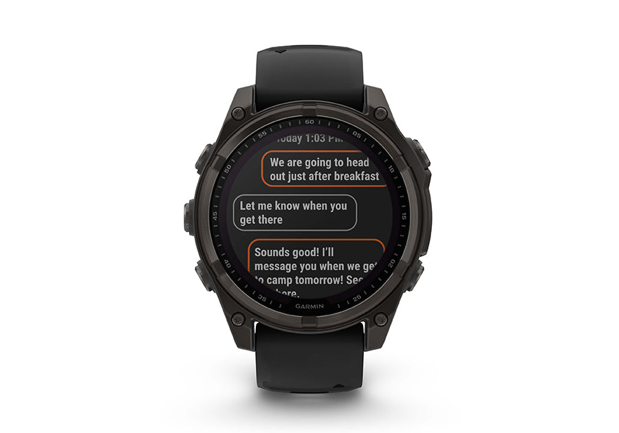garmin fenix 8 golf watch messages