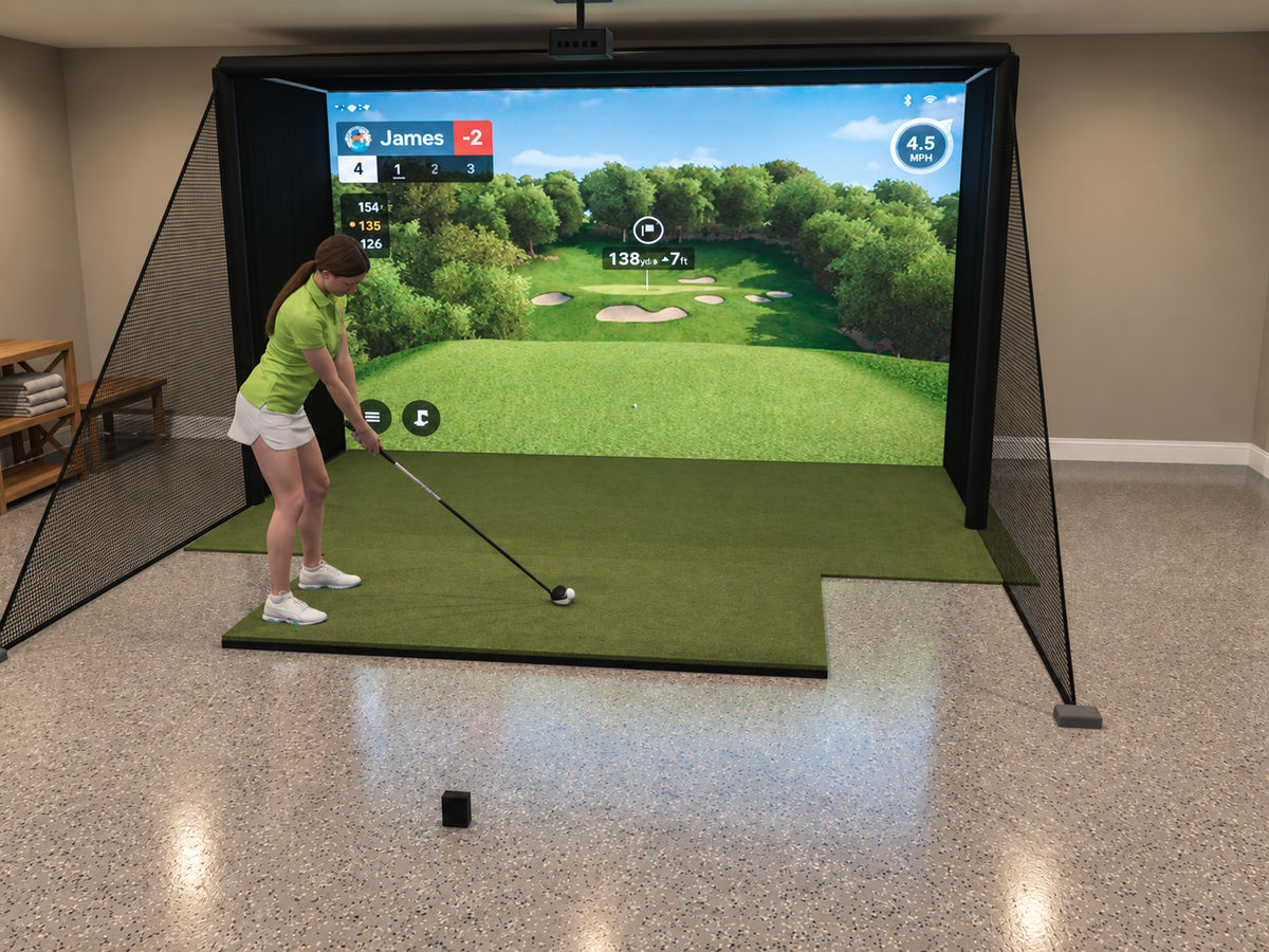 Garmin R10 DIY Enclosure Golf Simulator, 13W x 7.7H x 5D enclosure (3D render)