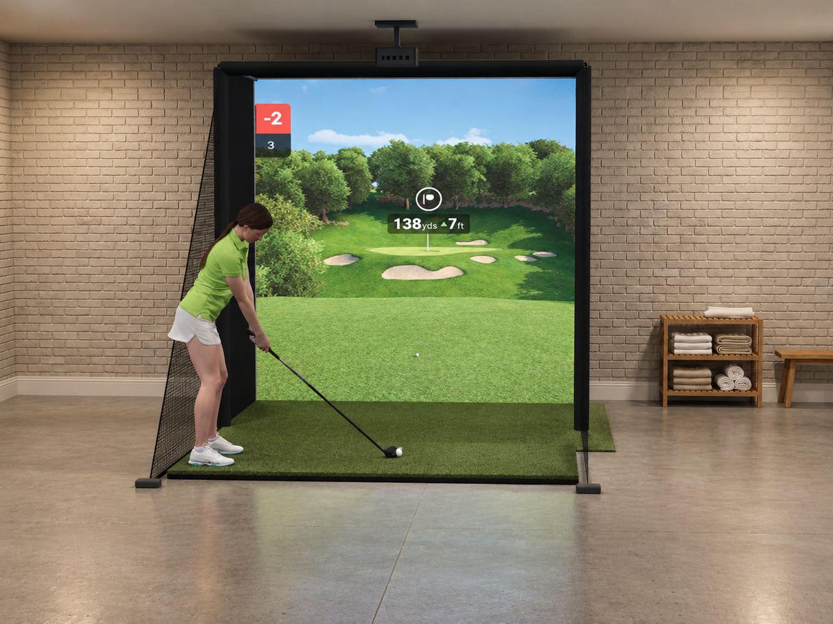 Garmin R10 DIY Enclosure Golf Simulator, 8W x 8H x 5D enclosure (3D render)