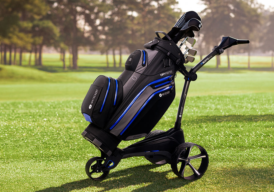 motocaddy m5 gps dhc lithium remote electric caddy lifestyle side