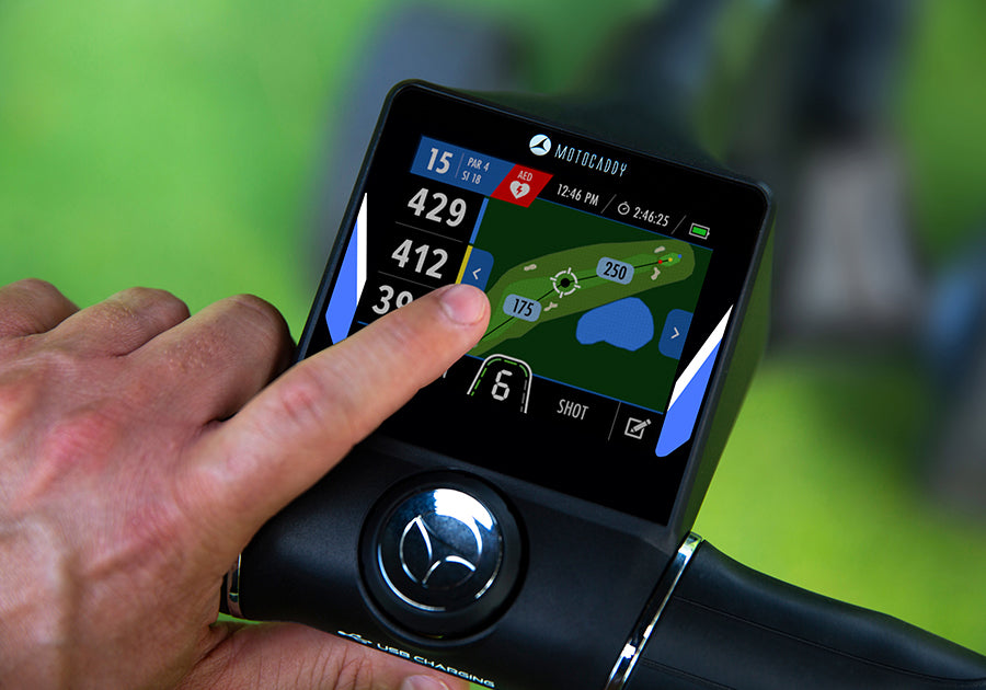 motocaddy m5 gps dhc lithium remote electric caddy touch screen