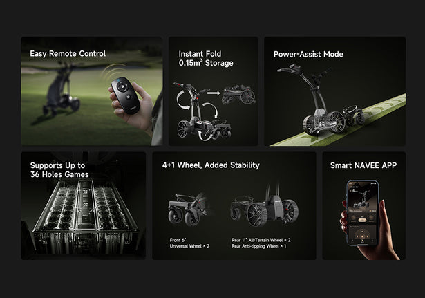 NAVEE Birdie 3/3X Follow Golf Caddy