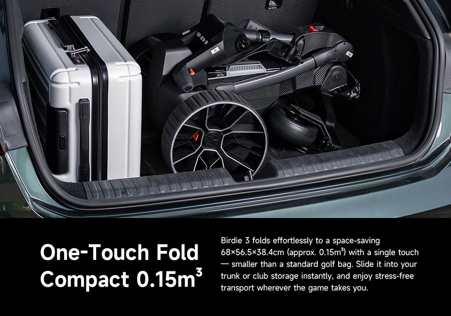 navee lithium remote electric golf caddy folded trunk
