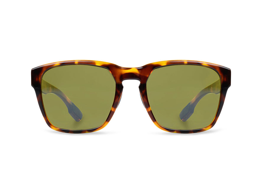 pebble beach sunglasses golf training aid tortoise green front