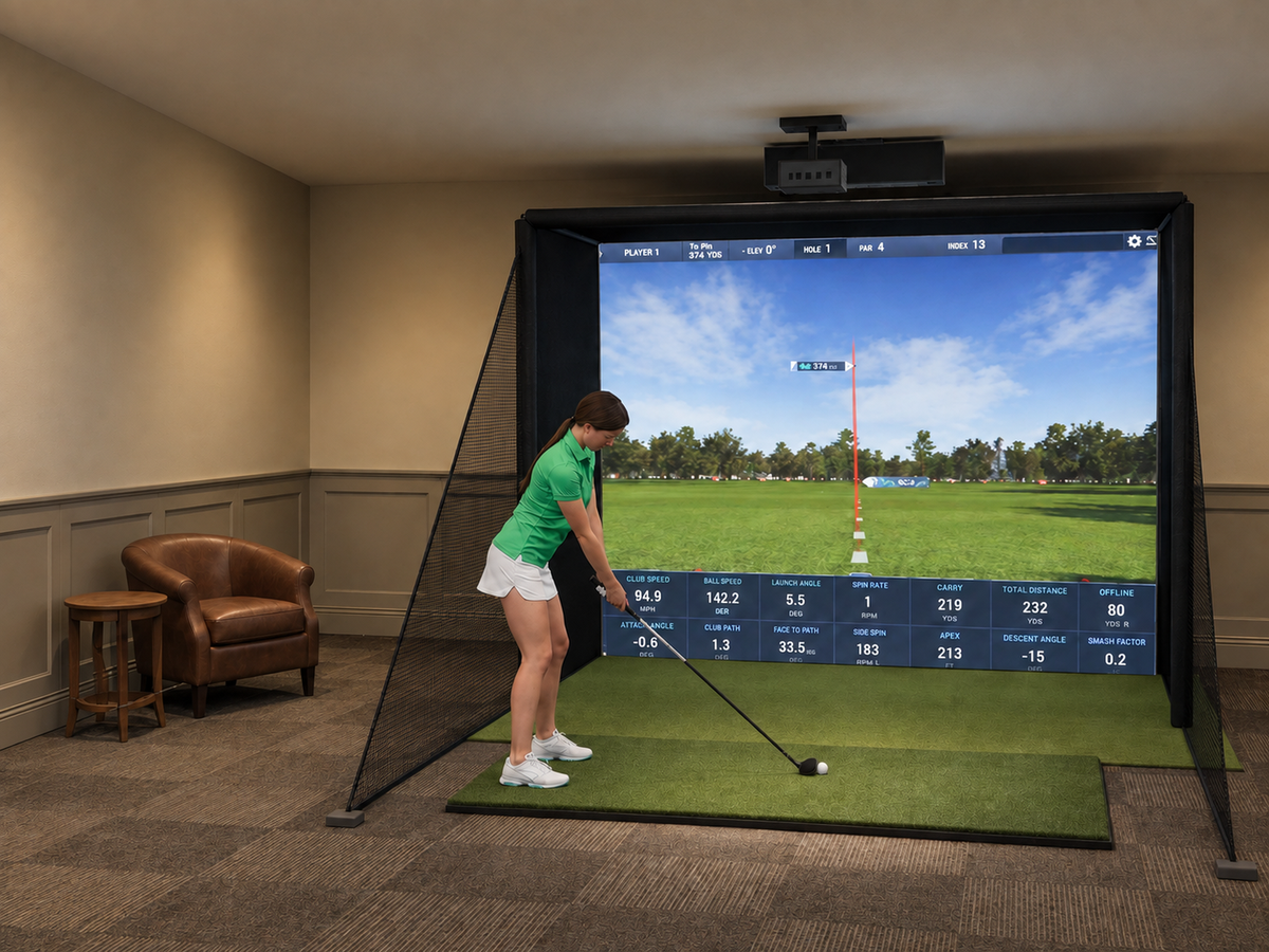 ProTee VX DIY Enclosure Golf Simulator, 10W x 7.7H x 5D enclosure (3D render)