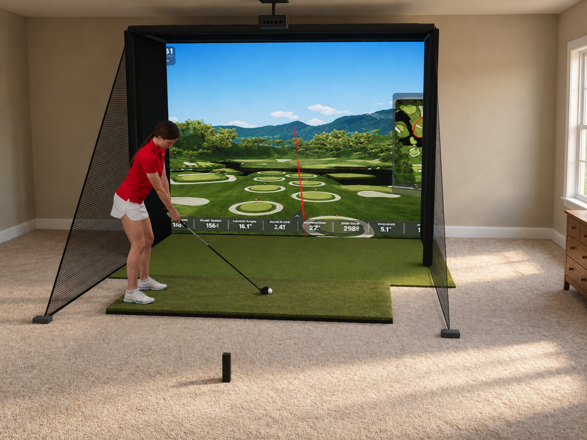 Rapsodo MLM2PRO Launch Monitor All-In-One Golf Simulator, 10.5W x 8H x 5D enclosure (3D render)