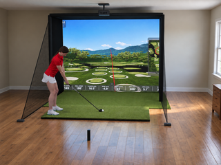 Rapsodo MLM2PRO DIY Enclosure Golf Simulator, default build, in a finished room