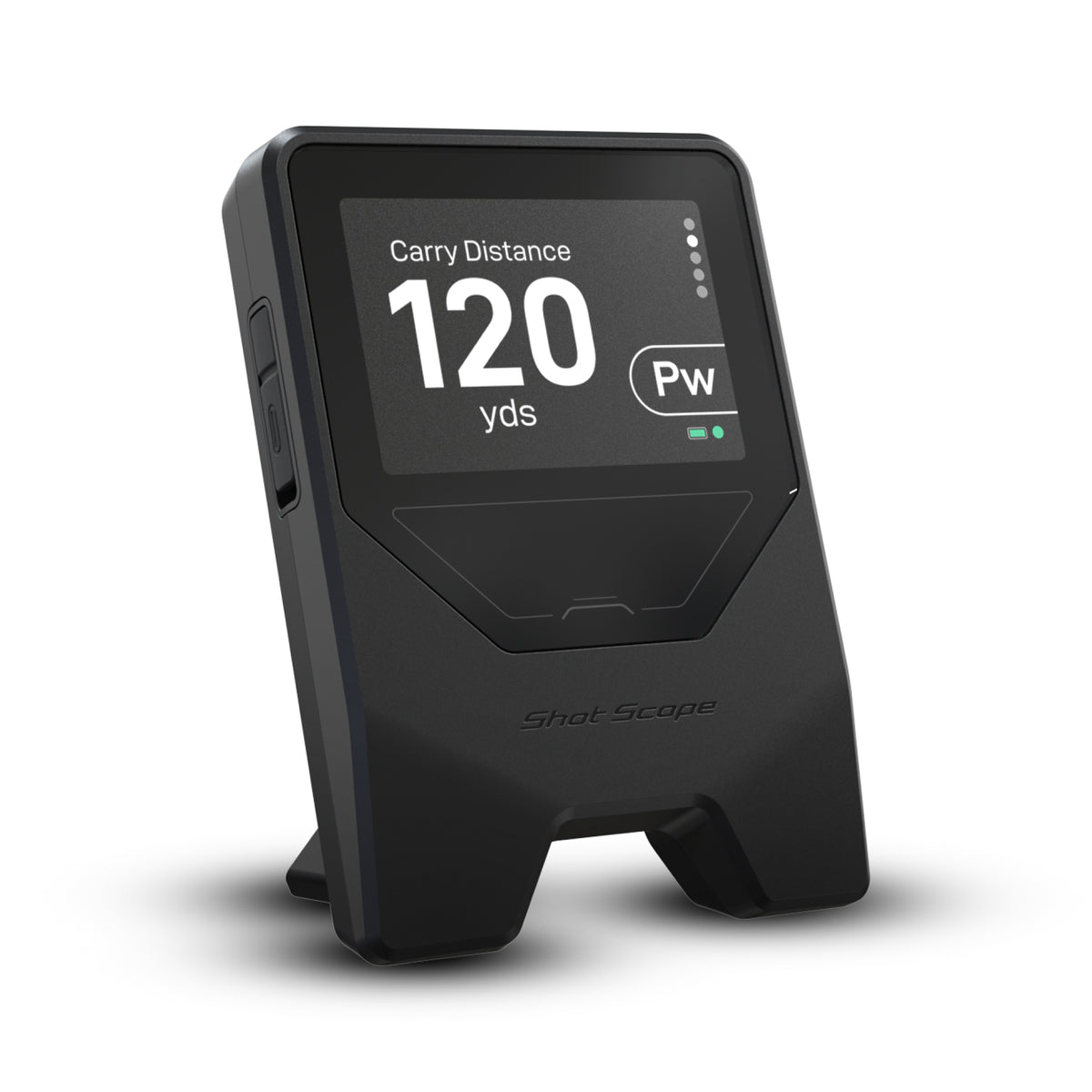 Shot Scope LM1 Launch Monitor carry distance with pitching wedge selected