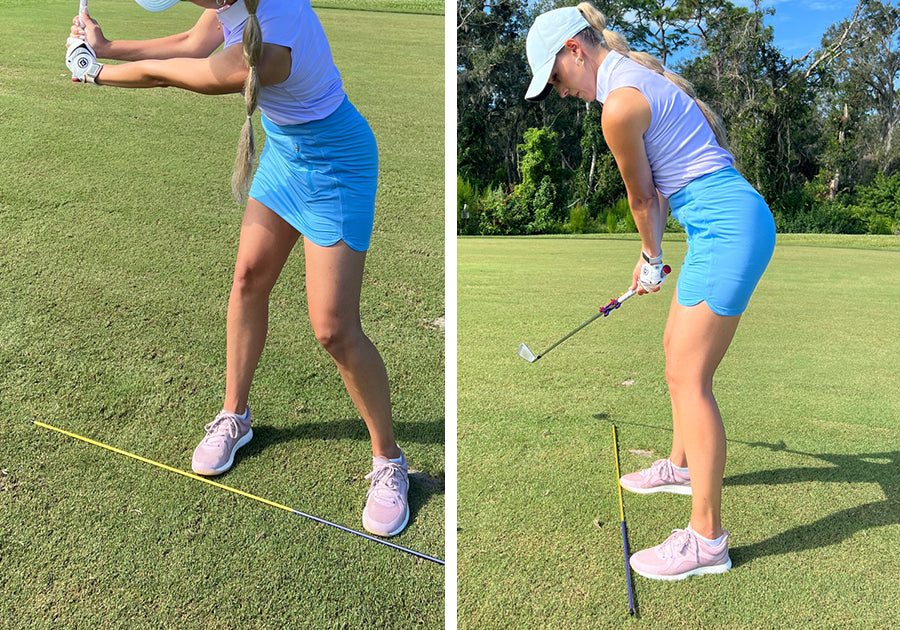 straightaway aimstick golf training aid lifestyle