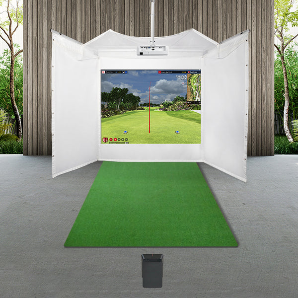 Swing Caddie SC4 PRO Retractable Screen Golf Simulator Package – Top ...