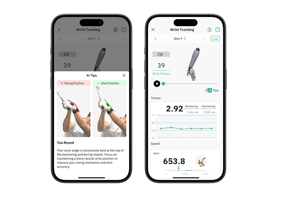 MOXI SwingMotion Golf Swing Analyzer - App Interface