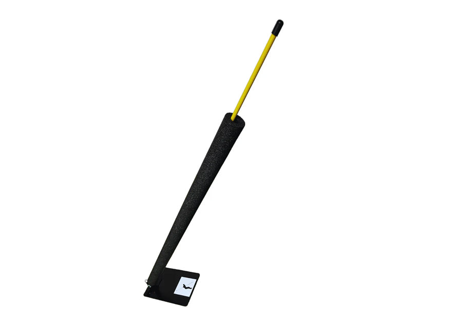 the swing plate base golf training aid with rods foam sleeeve