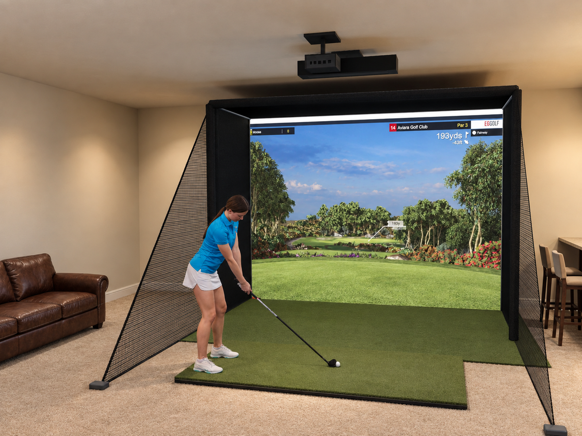 TruGolf APOGEE DIY Enclosure Golf Simulator, 11.5W x 8.5H x 5D enclosure (3D render)