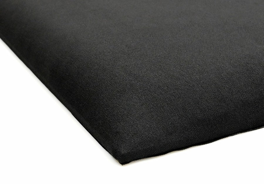 Padded wall panel fabric closeup