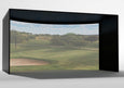 Carl's Place Curved Golf Enclosure 10 x 15 x 10 proportions