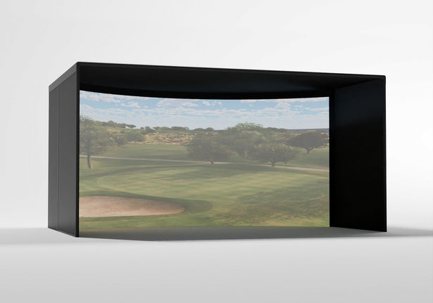 Carl's Place Curved Golf Enclosure 9.5 x 14.5 x 10 proportions