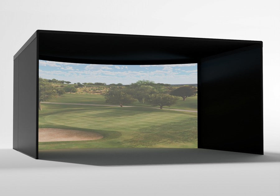 Carl's Place Curved Golf Enclosure 9.5 x 14.5 x 15 proportions