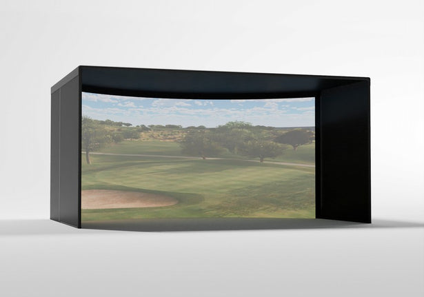 Carl's Place Curved Golf Enclosure 9 x 14 x 10 proportions