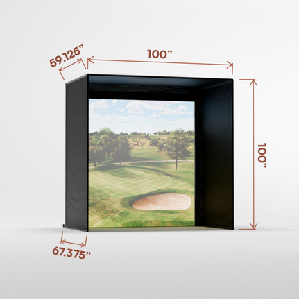 Carl's Place DIY Golf Simulator Enclosure 8'x8' actual dimensions