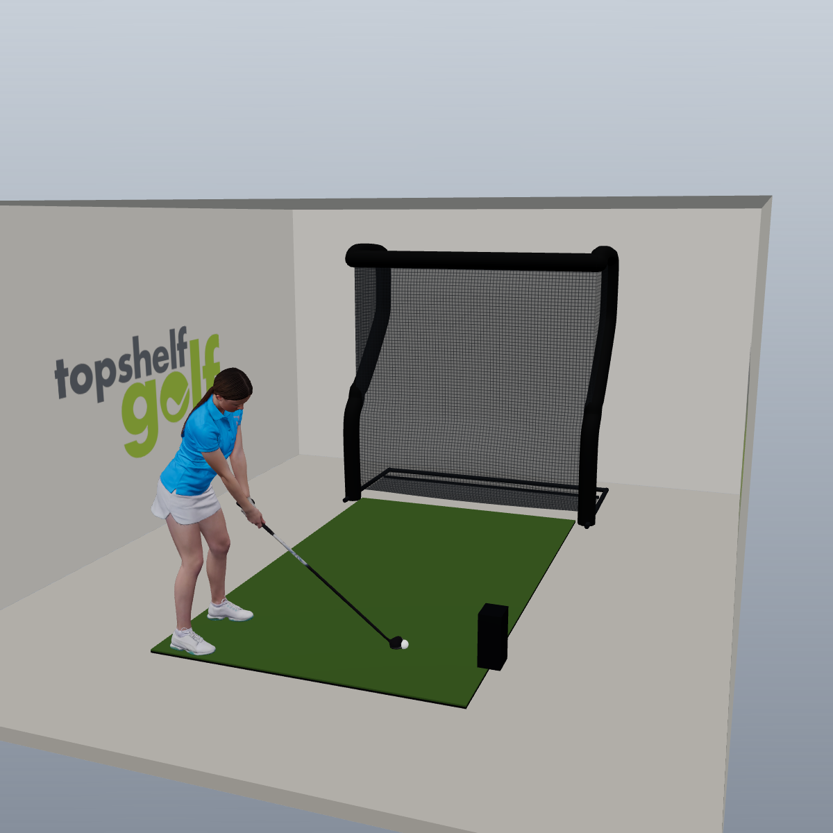 Foresight Sports GC3 Net Golf Simulator - 3D package view