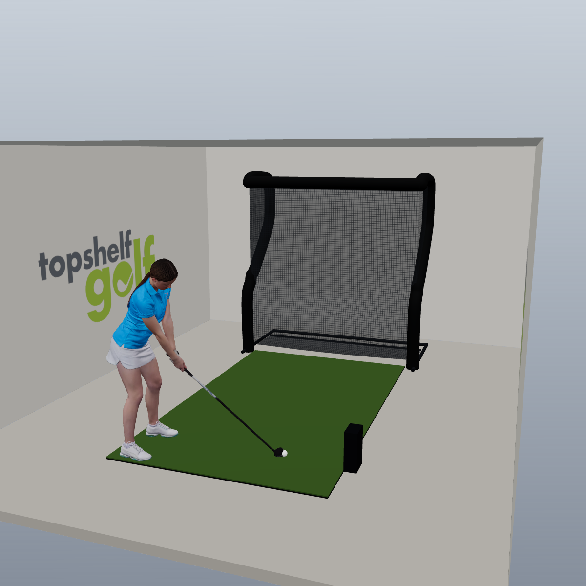 Foresight Sports GCQuad Net Golf Simulator - 3D package view