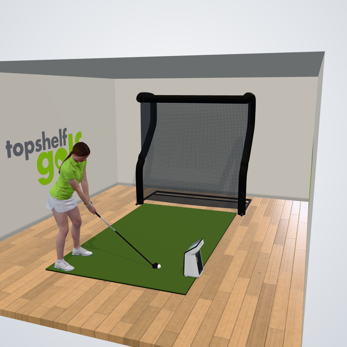 Garmin Approach R50 Net Golf Simulator - 3D package view